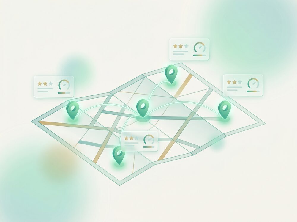 Map of scored local business leads